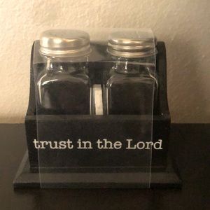 Salt and Pepper Shakers with Tray